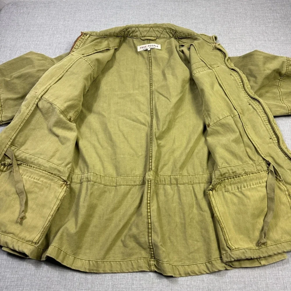 Free People Seize The Day‎ Oversided Military Jacket Womens Large Green